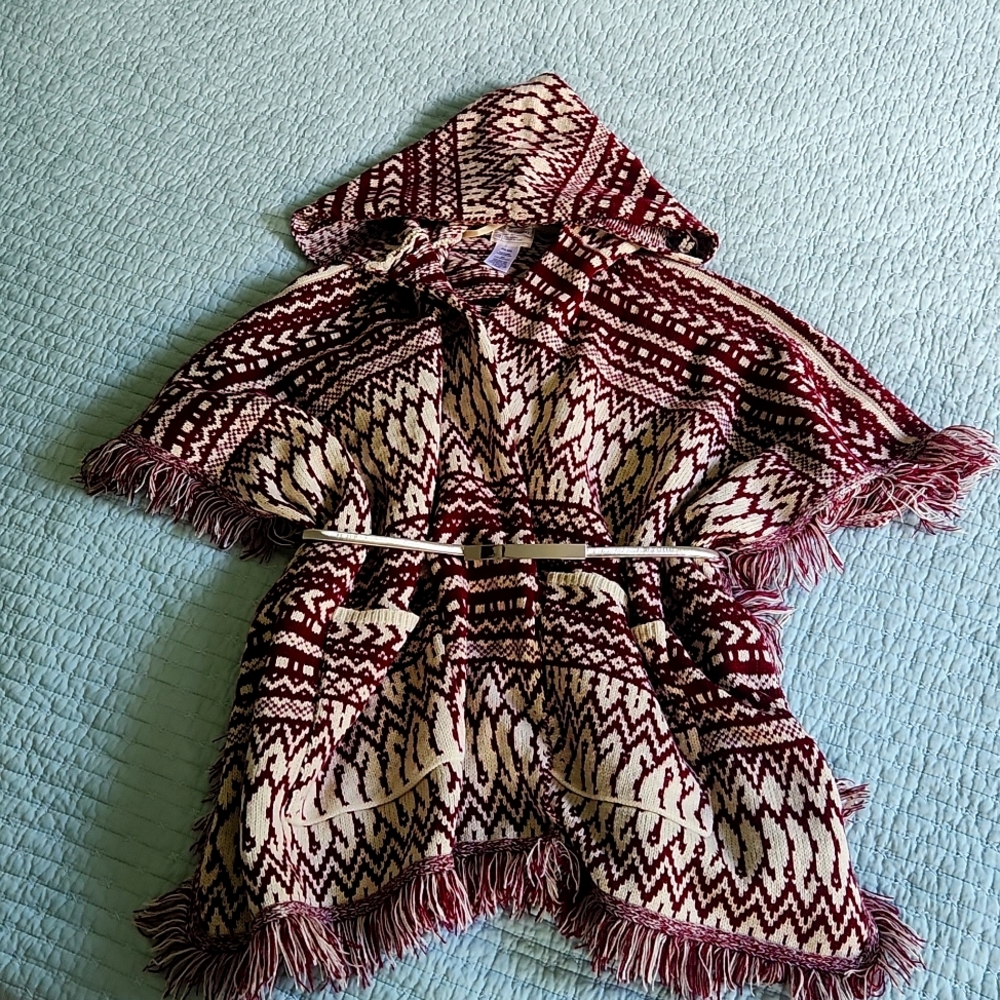 Melrose and Market Hooded Poncho - One Size